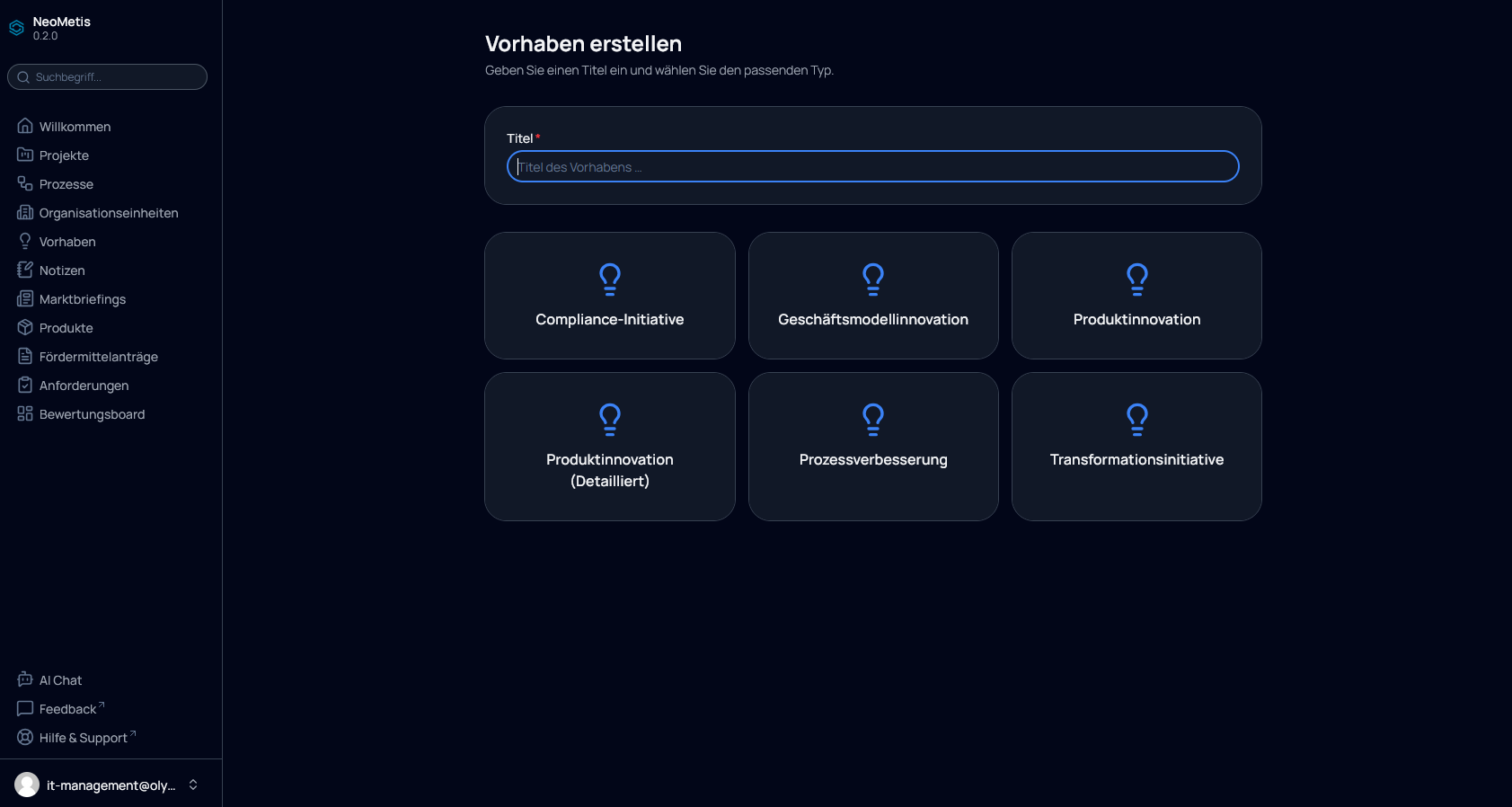 Initiative erfassen